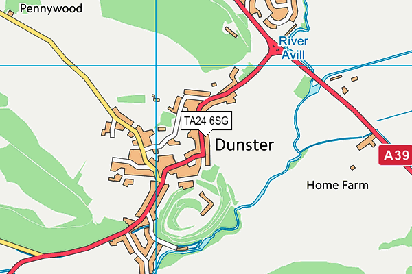 TA24 6SG map - OS VectorMap District (Ordnance Survey)
