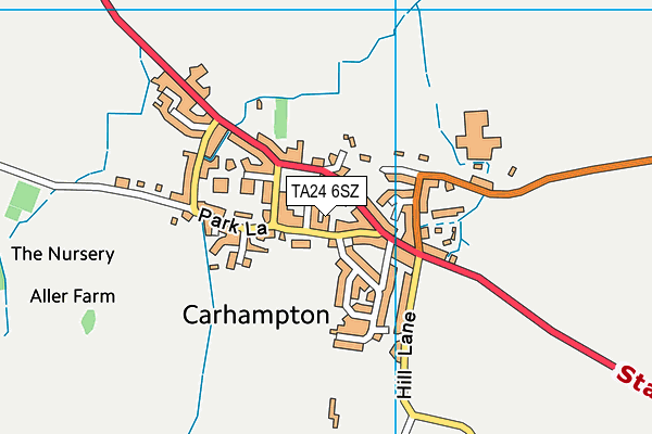 TA24 6SZ map - OS VectorMap District (Ordnance Survey)