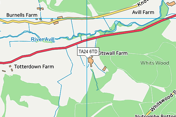 TA24 6TD map - OS VectorMap District (Ordnance Survey)