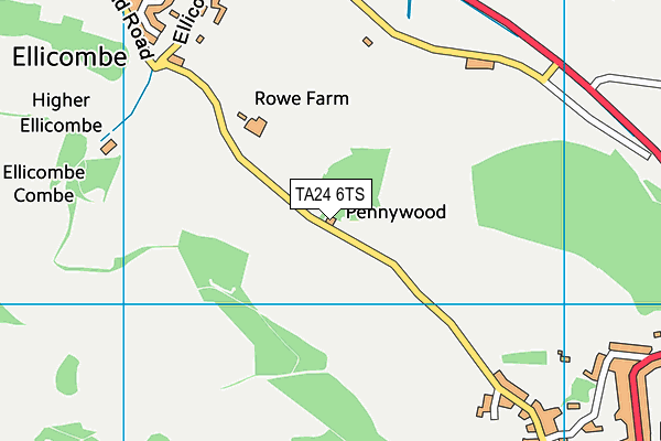 TA24 6TS map - OS VectorMap District (Ordnance Survey) TA24 6TS map - OS VectorMap District (Ordnance Survey)