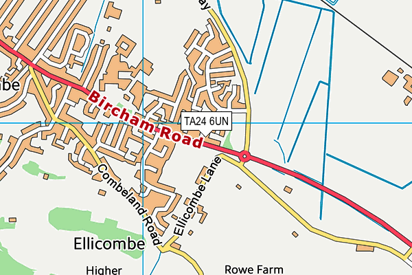 TA24 6UN map - OS VectorMap District (Ordnance Survey) TA24 6UN map - OS VectorMap District (Ordnance Survey)