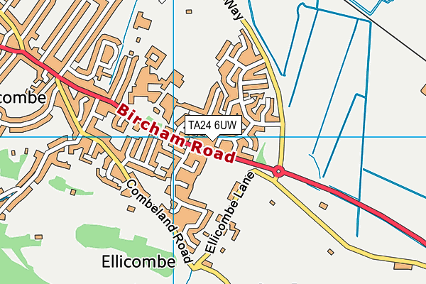 TA24 6UW map - OS VectorMap District (Ordnance Survey) TA24 6UW map - OS VectorMap District (Ordnance Survey)