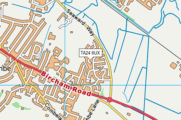 TA24 6UX map - OS VectorMap District (Ordnance Survey) TA24 6UX map - OS VectorMap District (Ordnance Survey)