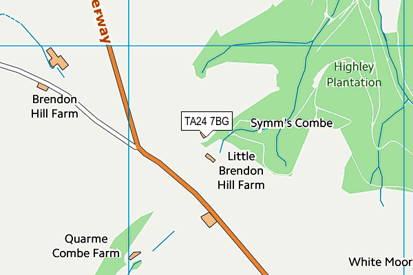 TA24 7BG map - OS VectorMap District (Ordnance Survey) TA24 7BG map - OS VectorMap District (Ordnance Survey)