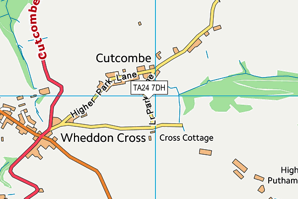TA24 7DH map - OS VectorMap District (Ordnance Survey) TA24 7DH map - OS VectorMap District (Ordnance Survey)