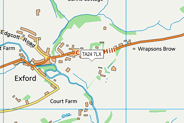 TA24 7LX map - OS VectorMap District (Ordnance Survey) TA24 7LX map - OS VectorMap District (Ordnance Survey)