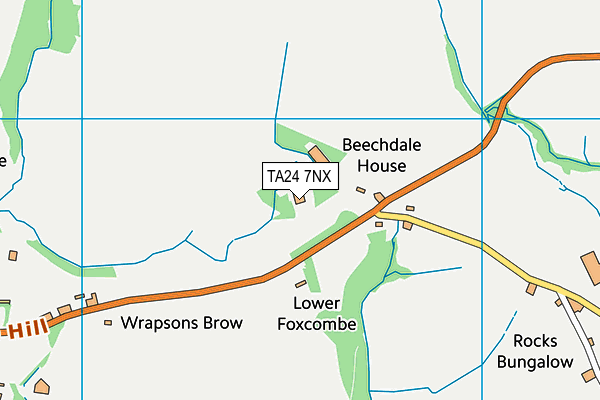 TA24 7NX map - OS VectorMap District (Ordnance Survey)