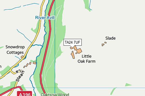 TA24 7UF map - OS VectorMap District (Ordnance Survey) TA24 7UF map - OS VectorMap District (Ordnance Survey)