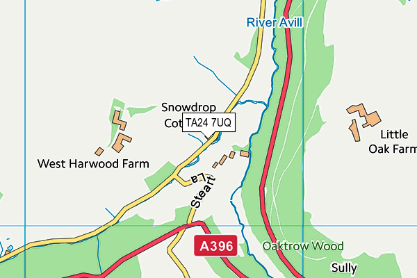 TA24 7UQ map - OS VectorMap District (Ordnance Survey) TA24 7UQ map - OS VectorMap District (Ordnance Survey)