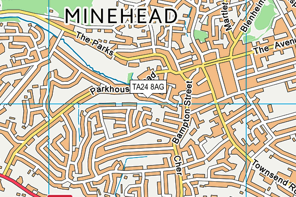 TA24 8AG map - OS VectorMap District (Ordnance Survey) TA24 8AG map - OS VectorMap District (Ordnance Survey)