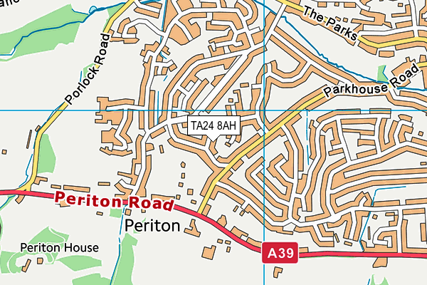 TA24 8AH map - OS VectorMap District (Ordnance Survey) TA24 8AH map - OS VectorMap District (Ordnance Survey)