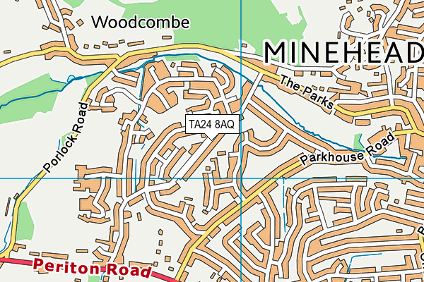 TA24 8AQ map - OS VectorMap District (Ordnance Survey) TA24 8AQ map - OS VectorMap District (Ordnance Survey)
