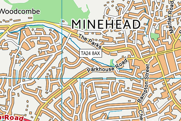 TA24 8AX map - OS VectorMap District (Ordnance Survey) TA24 8AX map - OS VectorMap District (Ordnance Survey)