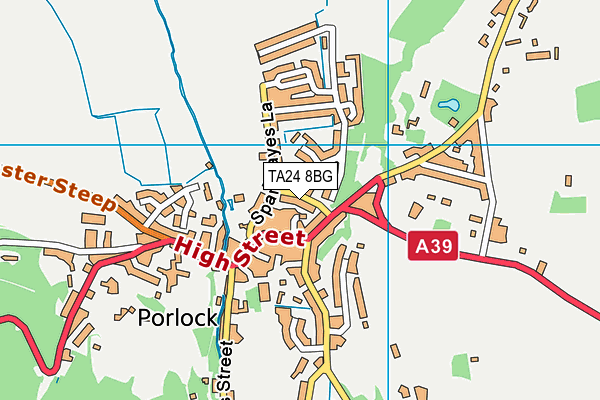TA24 8BG map - OS VectorMap District (Ordnance Survey) TA24 8BG map - OS VectorMap District (Ordnance Survey)