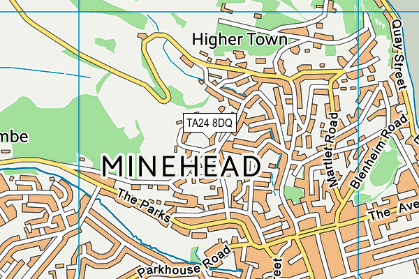 TA24 8DQ map - OS VectorMap District (Ordnance Survey) TA24 8DQ map - OS VectorMap District (Ordnance Survey)