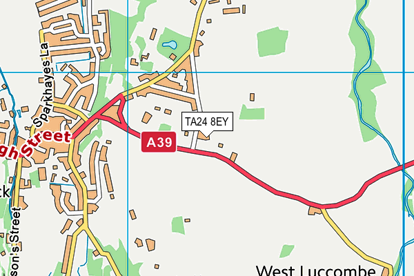 TA24 8EY map - OS VectorMap District (Ordnance Survey) TA24 8EY map - OS VectorMap District (Ordnance Survey)
