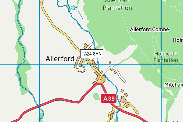 TA24 8HN map - OS VectorMap District (Ordnance Survey)