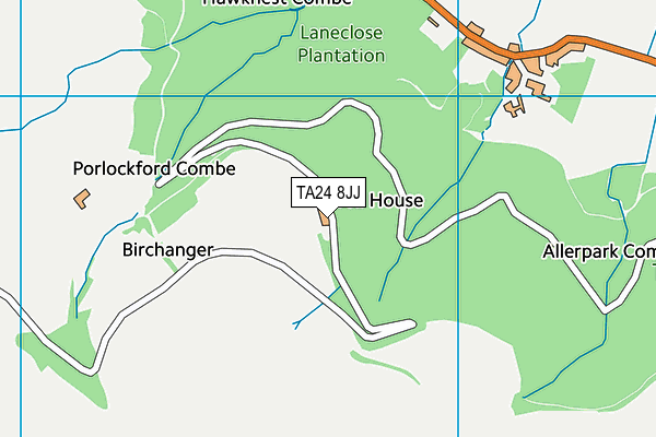 TA24 8JJ map - OS VectorMap District (Ordnance Survey) TA24 8JJ map - OS VectorMap District (Ordnance Survey)