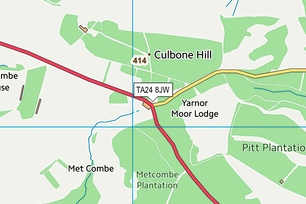 TA24 8JW map - OS VectorMap District (Ordnance Survey)