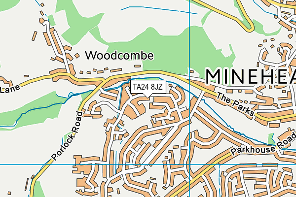 TA24 8JZ map - OS VectorMap District (Ordnance Survey) TA24 8JZ map - OS VectorMap District (Ordnance Survey)