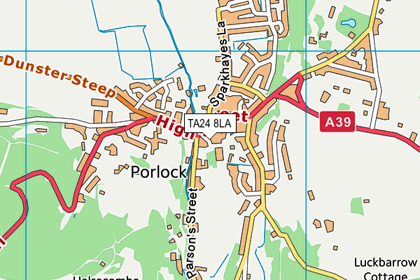 TA24 8LA map - OS VectorMap District (Ordnance Survey) TA24 8LA map - OS VectorMap District (Ordnance Survey)