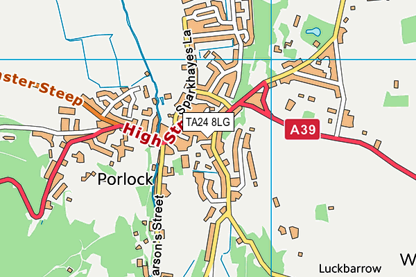 TA24 8LG map - OS VectorMap District (Ordnance Survey) TA24 8LG map - OS VectorMap District (Ordnance Survey)