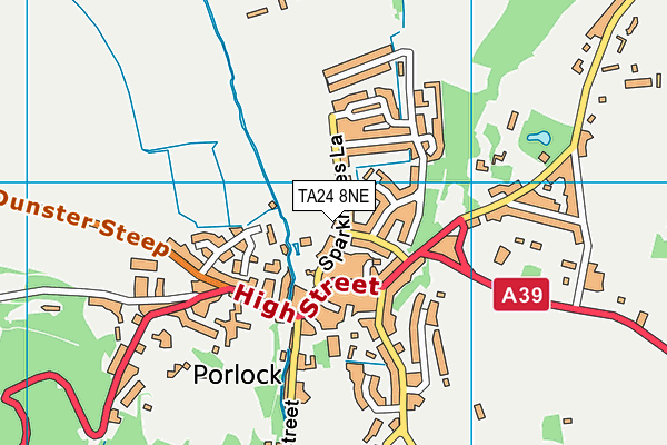 TA24 8NE map - OS VectorMap District (Ordnance Survey) TA24 8NE map - OS VectorMap District (Ordnance Survey)