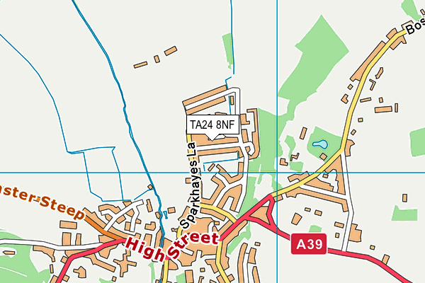 TA24 8NF map - OS VectorMap District (Ordnance Survey) TA24 8NF map - OS VectorMap District (Ordnance Survey)