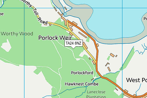 TA24 8NZ map - OS VectorMap District (Ordnance Survey)