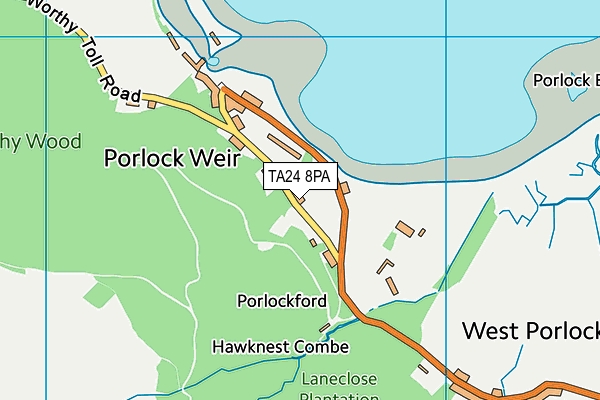 TA24 8PA map - OS VectorMap District (Ordnance Survey) TA24 8PA map - OS VectorMap District (Ordnance Survey)