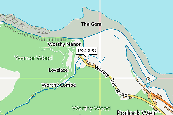 TA24 8PG map - OS VectorMap District (Ordnance Survey) TA24 8PG map - OS VectorMap District (Ordnance Survey)