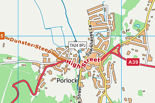TA24 8PJ map - OS VectorMap District (Ordnance Survey) TA24 8PJ map - OS VectorMap District (Ordnance Survey)