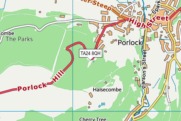 TA24 8QH map - OS VectorMap District (Ordnance Survey) TA24 8QH map - OS VectorMap District (Ordnance Survey)