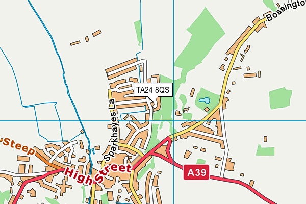 TA24 8QS map - OS VectorMap District (Ordnance Survey) TA24 8QS map - OS VectorMap District (Ordnance Survey)