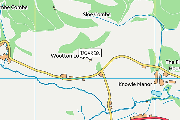 TA24 8QX map - OS VectorMap District (Ordnance Survey) TA24 8QX map - OS VectorMap District (Ordnance Survey)