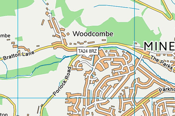TA24 8RZ map - OS VectorMap District (Ordnance Survey)