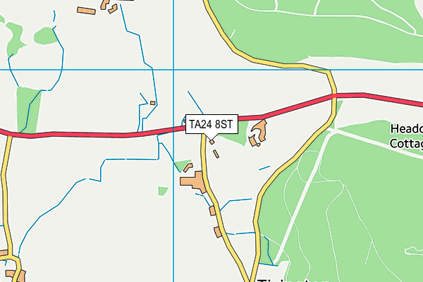TA24 8ST map - OS VectorMap District (Ordnance Survey) TA24 8ST map - OS VectorMap District (Ordnance Survey)
