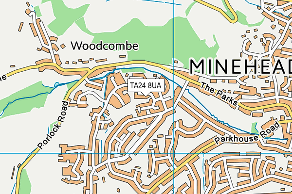 TA24 8UA map - OS VectorMap District (Ordnance Survey) TA24 8UA map - OS VectorMap District (Ordnance Survey)