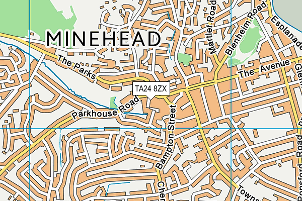 TA24 8ZX map - OS VectorMap District (Ordnance Survey) TA24 8ZX map - OS VectorMap District (Ordnance Survey)