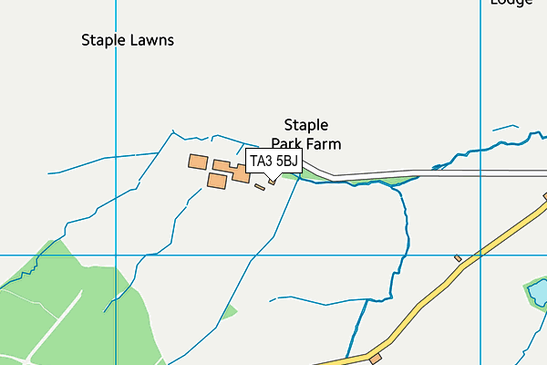 TA3 5BJ map - OS VectorMap District (Ordnance Survey) TA3 5BJ map - OS VectorMap District (Ordnance Survey)