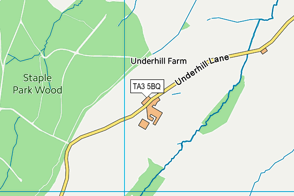 TA3 5BQ map - OS VectorMap District (Ordnance Survey) TA3 5BQ map - OS VectorMap District (Ordnance Survey)