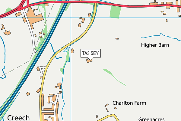 TA3 5EY map - OS VectorMap District (Ordnance Survey) TA3 5EY map - OS VectorMap District (Ordnance Survey)