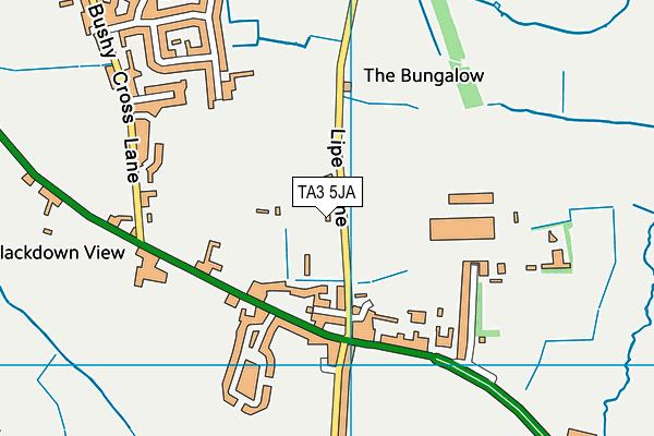 TA3 5JA map - OS VectorMap District (Ordnance Survey) TA3 5JA map - OS VectorMap District (Ordnance Survey)