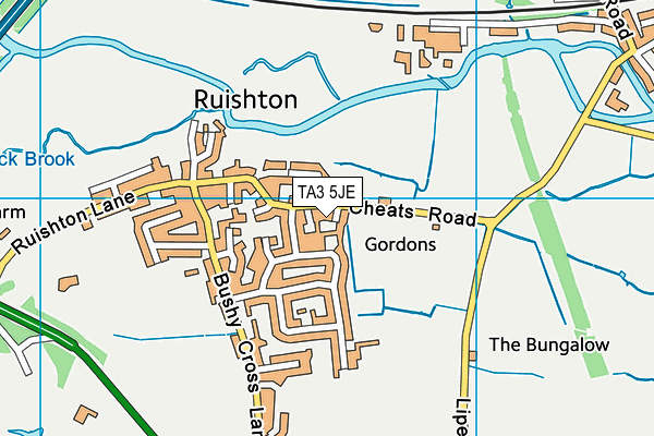 TA3 5JE map - OS VectorMap District (Ordnance Survey)