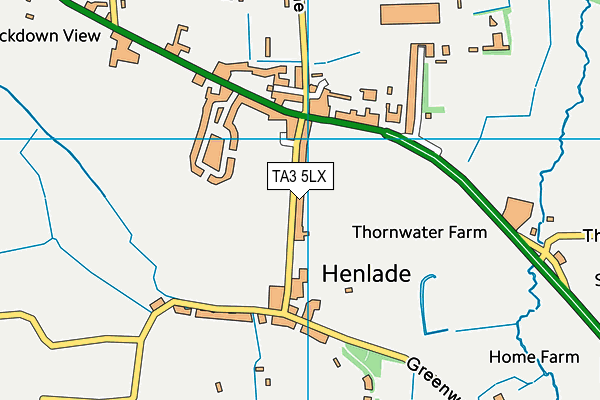 TA3 5LX map - OS VectorMap District (Ordnance Survey) TA3 5LX map - OS VectorMap District (Ordnance Survey)