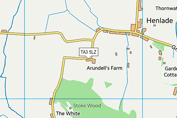 TA3 5LZ map - OS VectorMap District (Ordnance Survey) TA3 5LZ map - OS VectorMap District (Ordnance Survey)