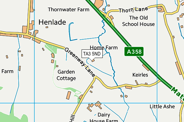 TA3 5ND map - OS VectorMap District (Ordnance Survey) TA3 5ND map - OS VectorMap District (Ordnance Survey)