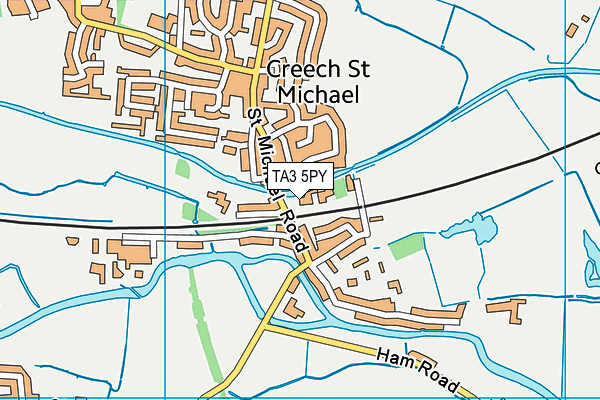 TA3 5PY map - OS VectorMap District (Ordnance Survey) TA3 5PY map - OS VectorMap District (Ordnance Survey)
