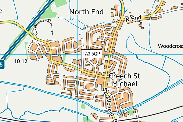 TA3 5QP map - OS VectorMap District (Ordnance Survey) TA3 5QP map - OS VectorMap District (Ordnance Survey)