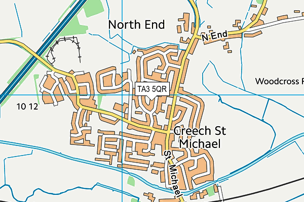TA3 5QR map - OS VectorMap District (Ordnance Survey) TA3 5QR map - OS VectorMap District (Ordnance Survey)